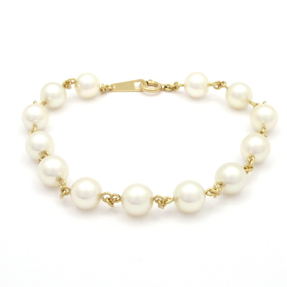 Tasaki 18K Yellow Gold Pearl Bracelet #307442T11B